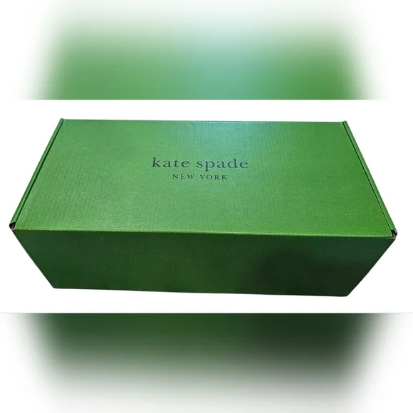 Kate Spade New York Splash Pool Slide Smooth Leather, Size 7 Optic White, New - Picture 8 of 9